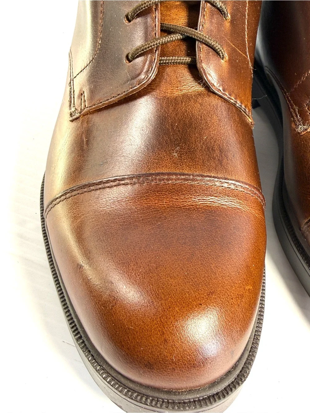Thornton Bay Men's Brown Leather Cap-Toe Lace-Up Boots